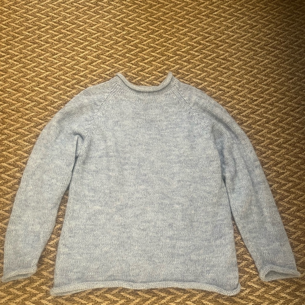 Women’s Blue Alpaca Wool Sweater